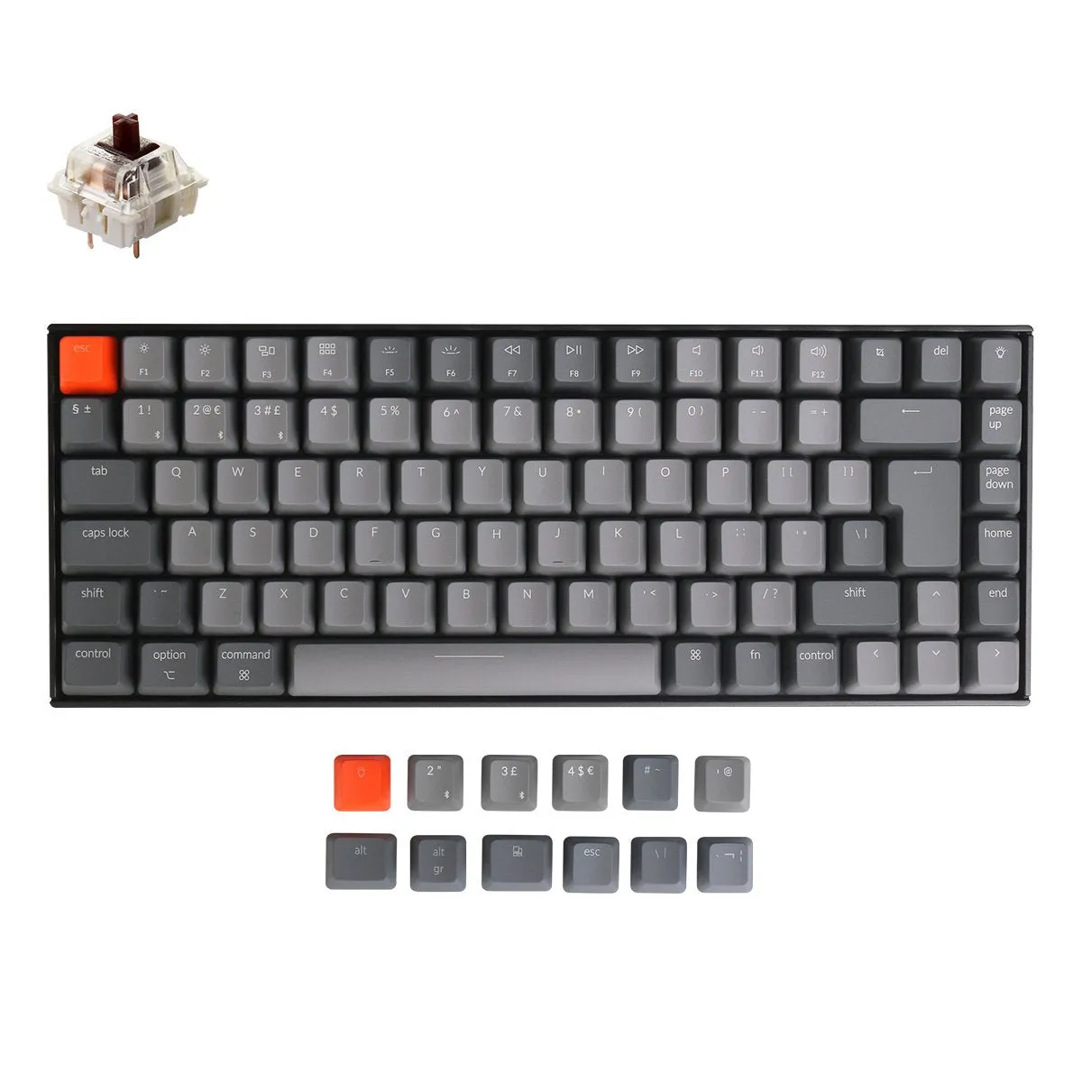 Keychron K2 Wireless Mechanical Keyboard (UK ISO Layout) - Version 2