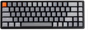 Keychron K6 68-Key Wireless Bluetooth/USB Wired Gaming Mechanical Keyboard, Compact 65% Layout RGB LED Backlit N-Key Rollover Aluminum Frame, Gateron (Blue Switch) (K6Q2)