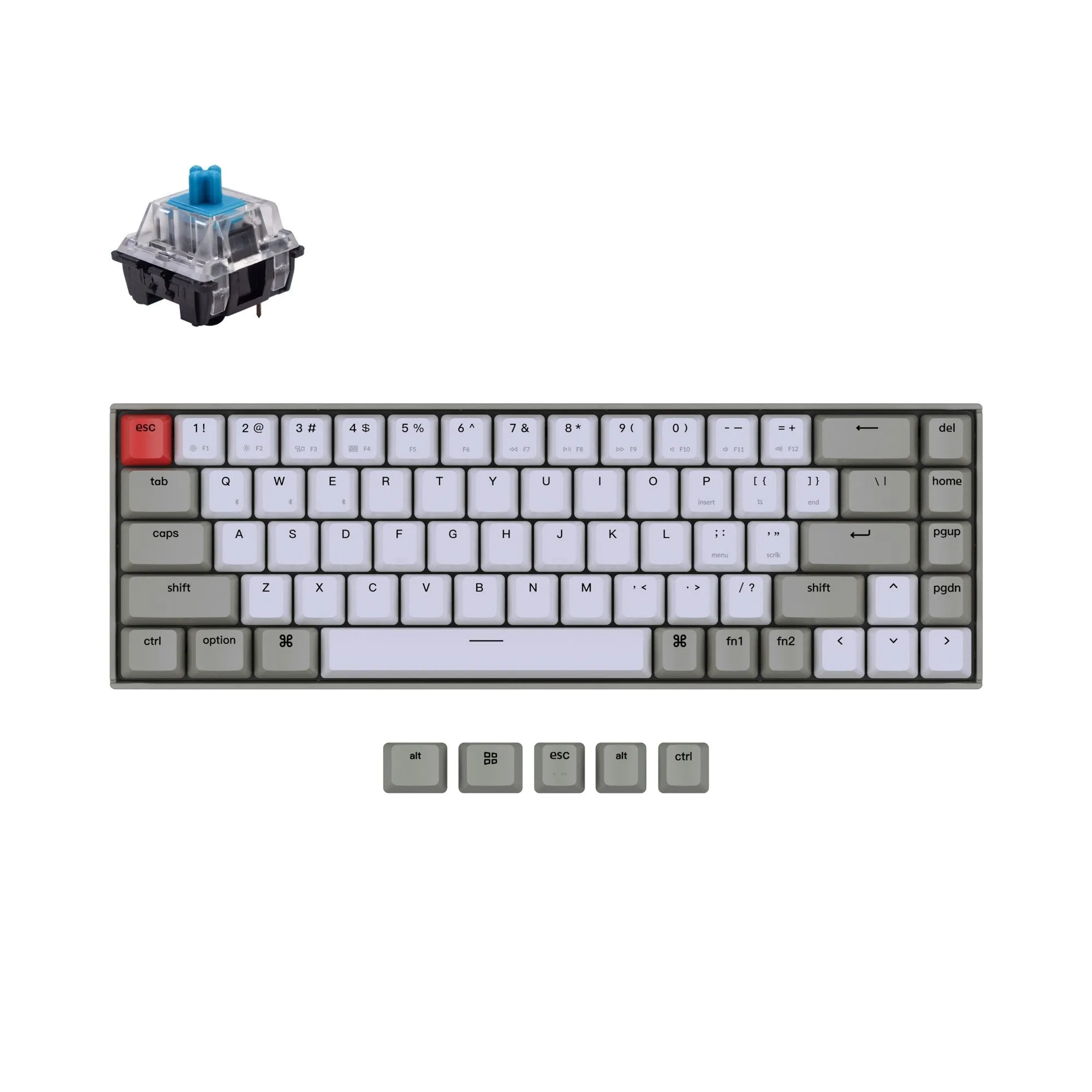 Keychron K6 Non-Backlight Wireless Mechanical Keyboard (US ANSI Layout)