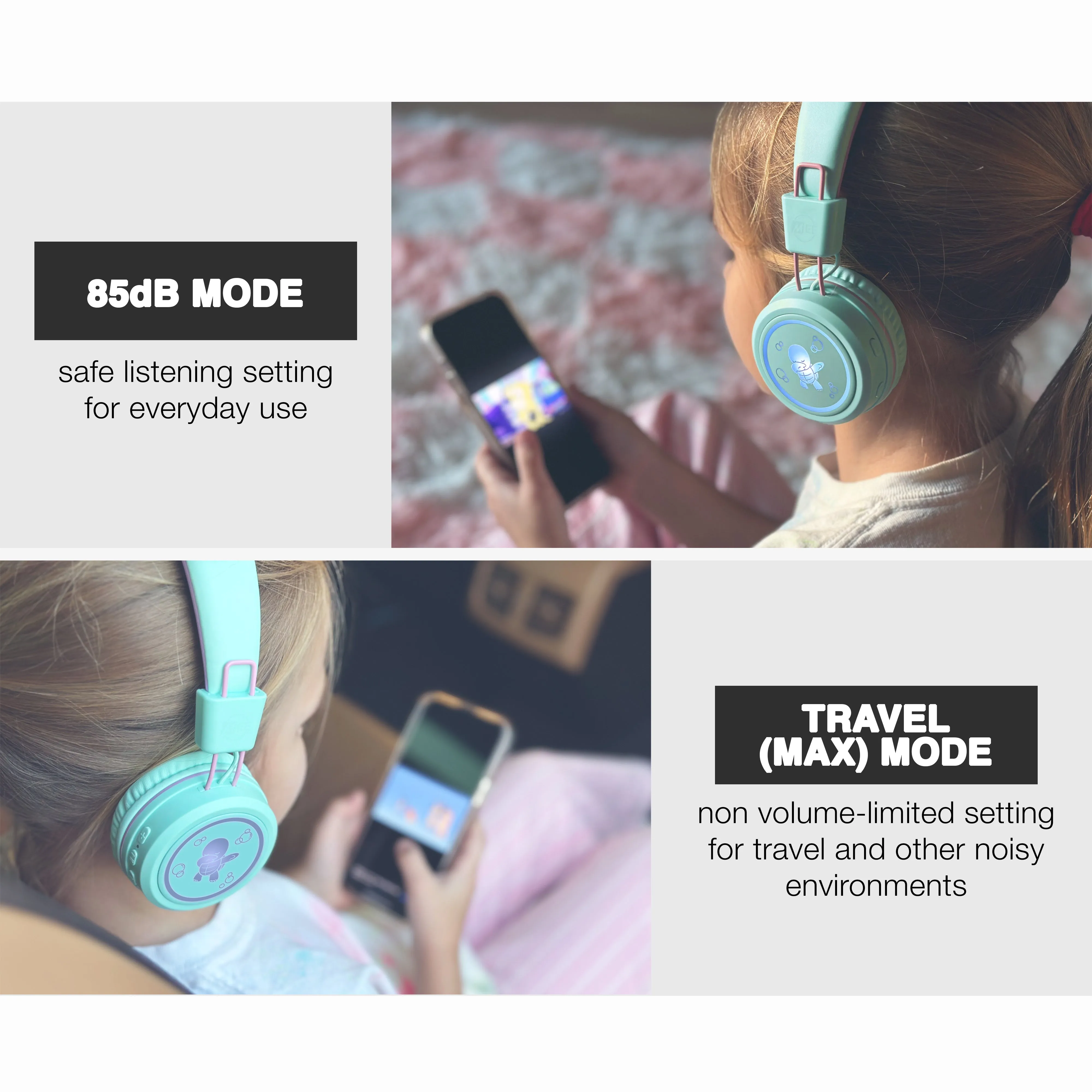 KidJamz KJ55BT Bluetooth Wireless Headphones for Kids with LED Lights [Bluetooth]