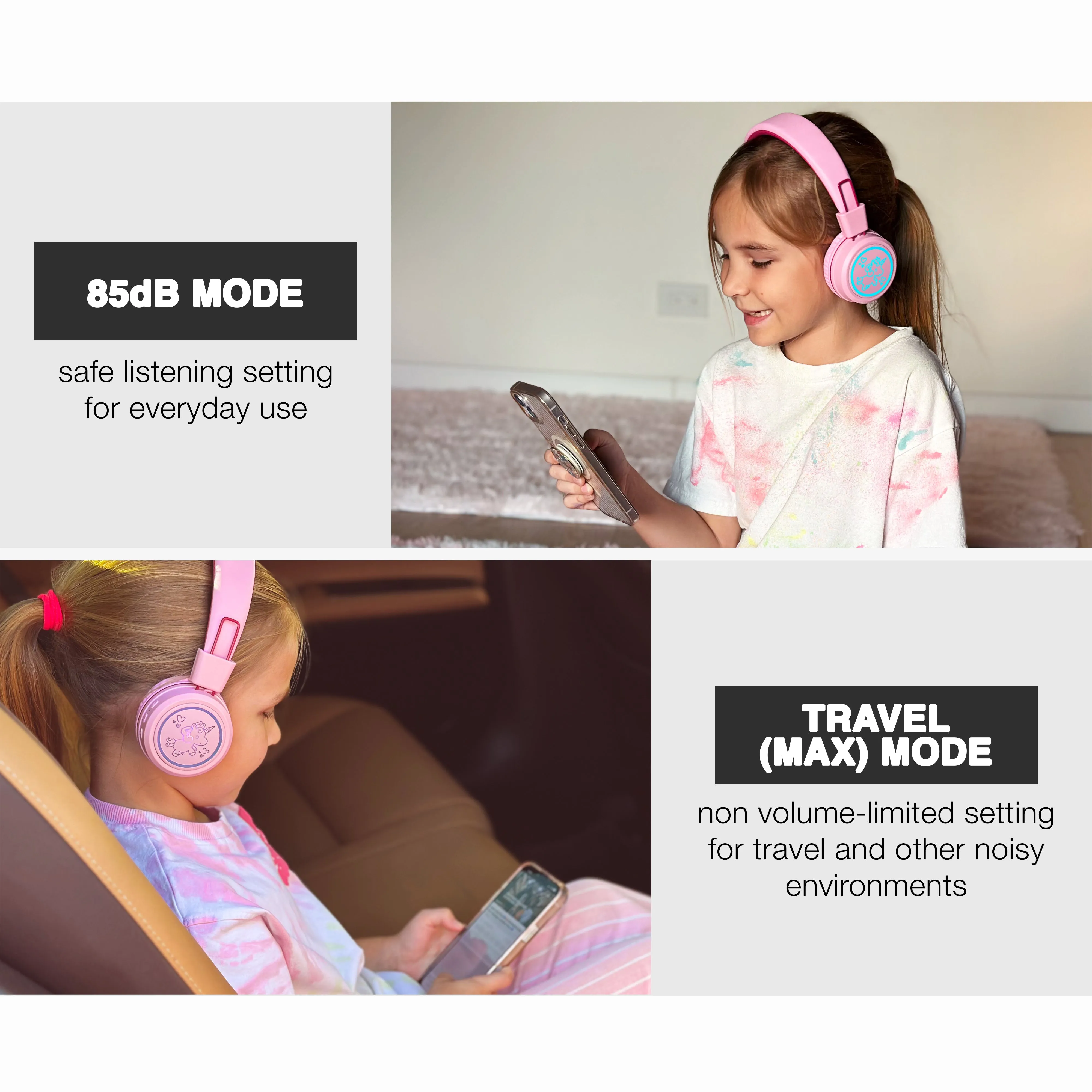 KidJamz KJ55BT Bluetooth Wireless Headphones for Kids with LED Lights [Bluetooth]