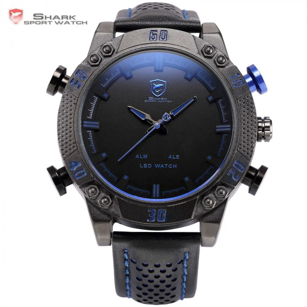 KITEFIN Shark Type A Sport Watch Black/Blue  SW 265