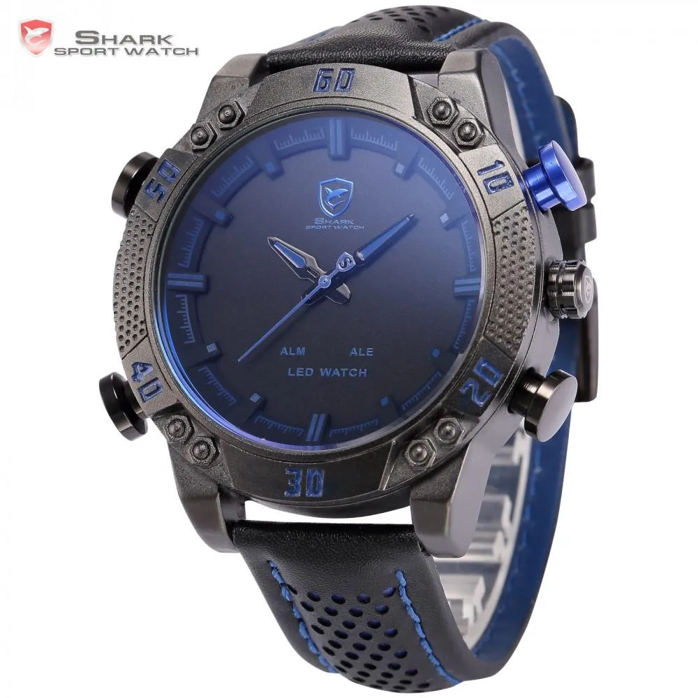 KITEFIN Shark Type A Sport Watch Black/Blue  SW 265