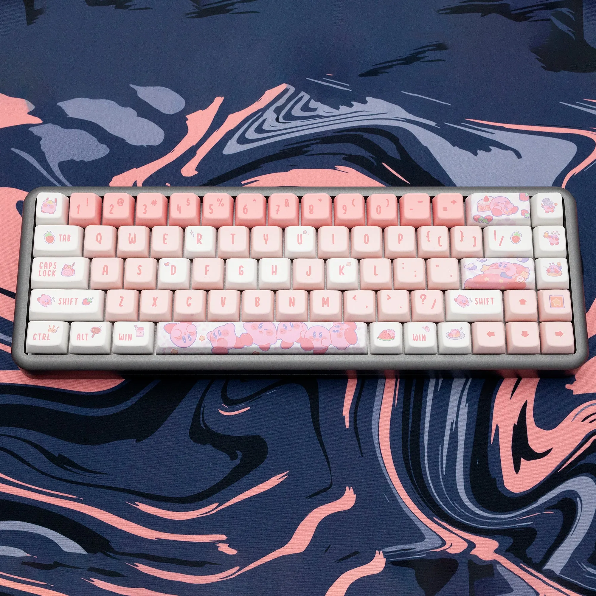 KPREPUBLIC cute pink elf MDA profile keycaps PBT dye subbed for mechanical keyboard