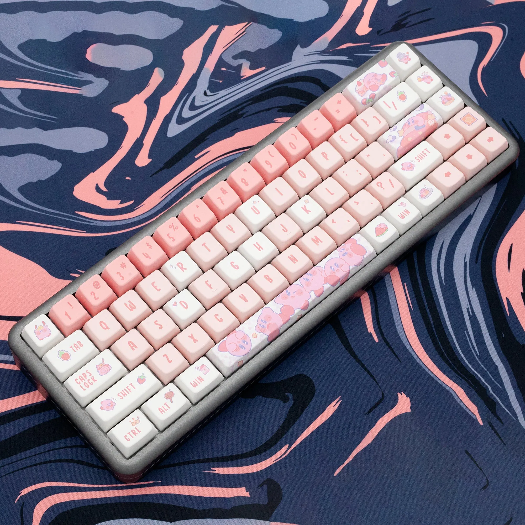 KPREPUBLIC cute pink elf MDA profile keycaps PBT dye subbed for mechanical keyboard