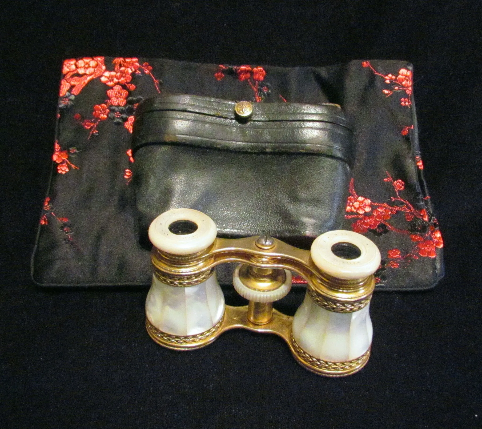 LeMaire Fi Opera Glasses Antique Paris Mother Of Pearl Theater Glasses Binoculars MOP Opera Glasses In Original Case