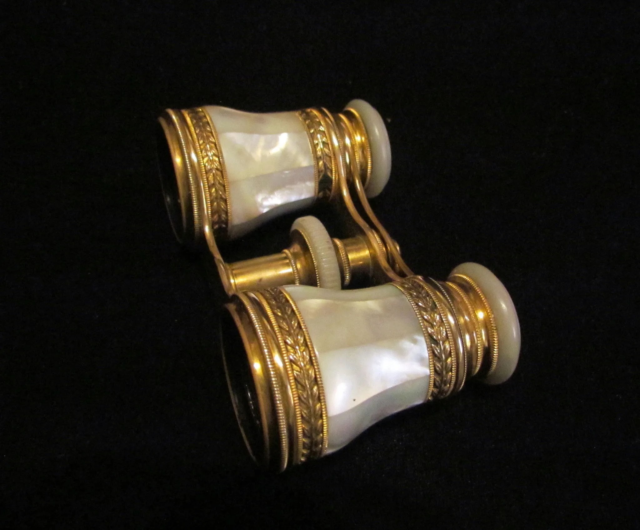 LeMaire Fi Opera Glasses Antique Paris Mother Of Pearl Theater Glasses Binoculars MOP Opera Glasses In Original Case