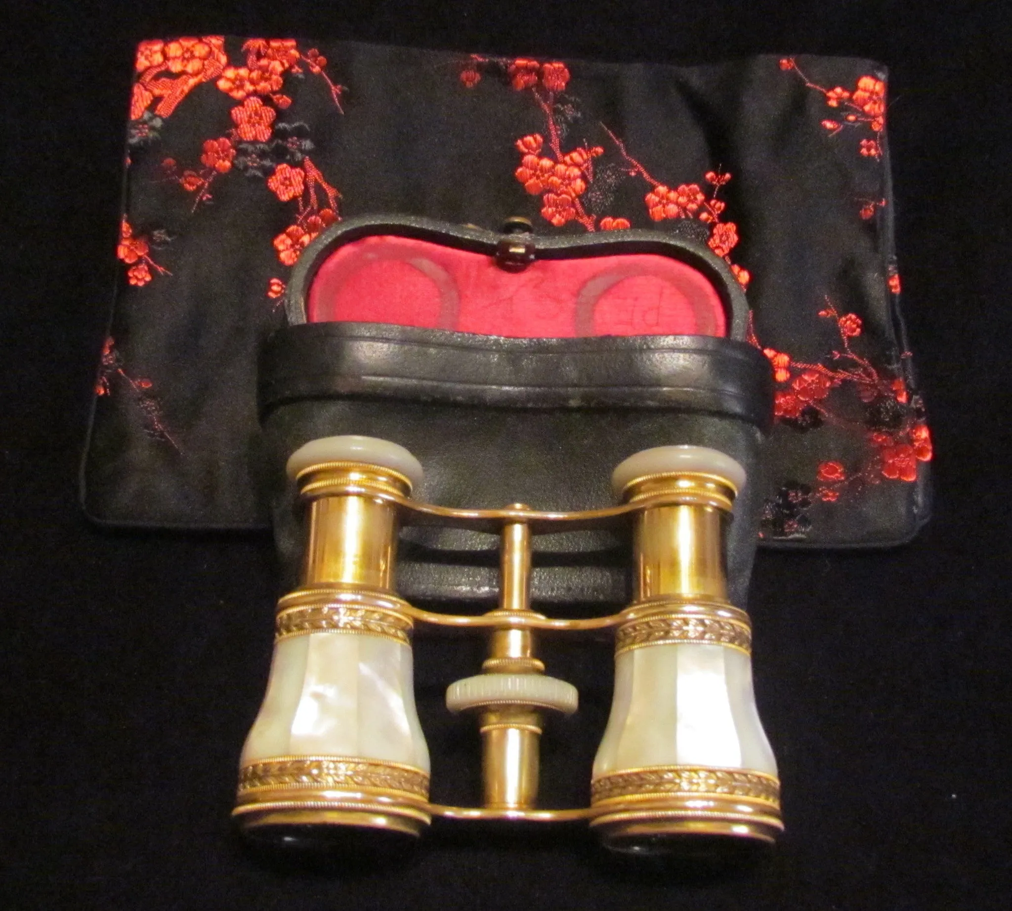 LeMaire Fi Opera Glasses Antique Paris Mother Of Pearl Theater Glasses Binoculars MOP Opera Glasses In Original Case