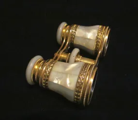 LeMaire Fi Opera Glasses Antique Paris Mother Of Pearl Theater Glasses Binoculars MOP Opera Glasses In Original Case