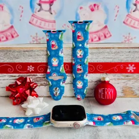 Let It Snow Globes Print Silicone Band For Apple Watch