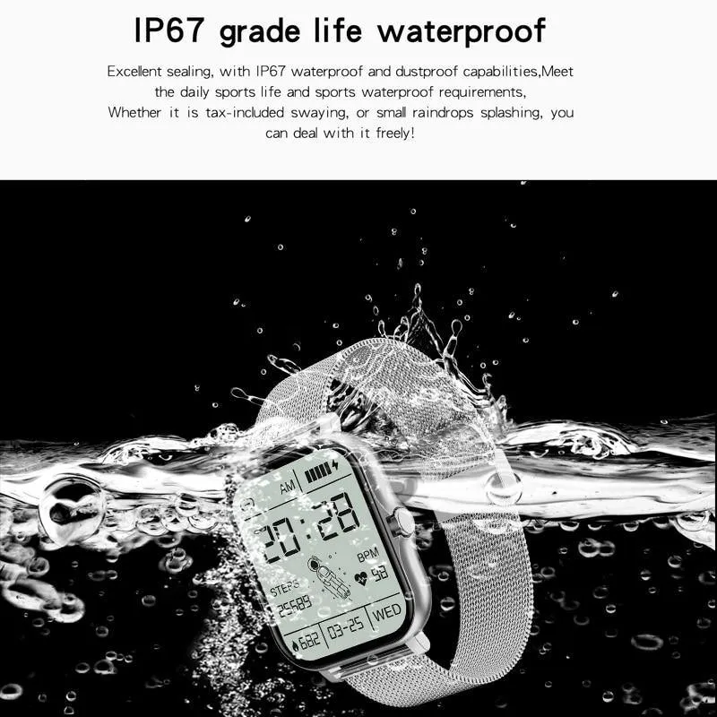 LIGE Women Men Bluetooth Smart Watch For IOS Android