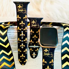 Louisiana Home Print Silicone Band For Apple Watch