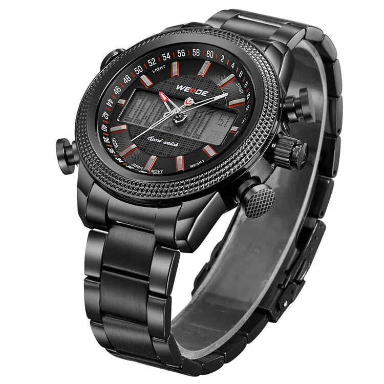 Luxury Casual Sports Watch WEIDE Brand Digital Quartz Waterproof Clock Men Watches Fashion Men's Wristwatch