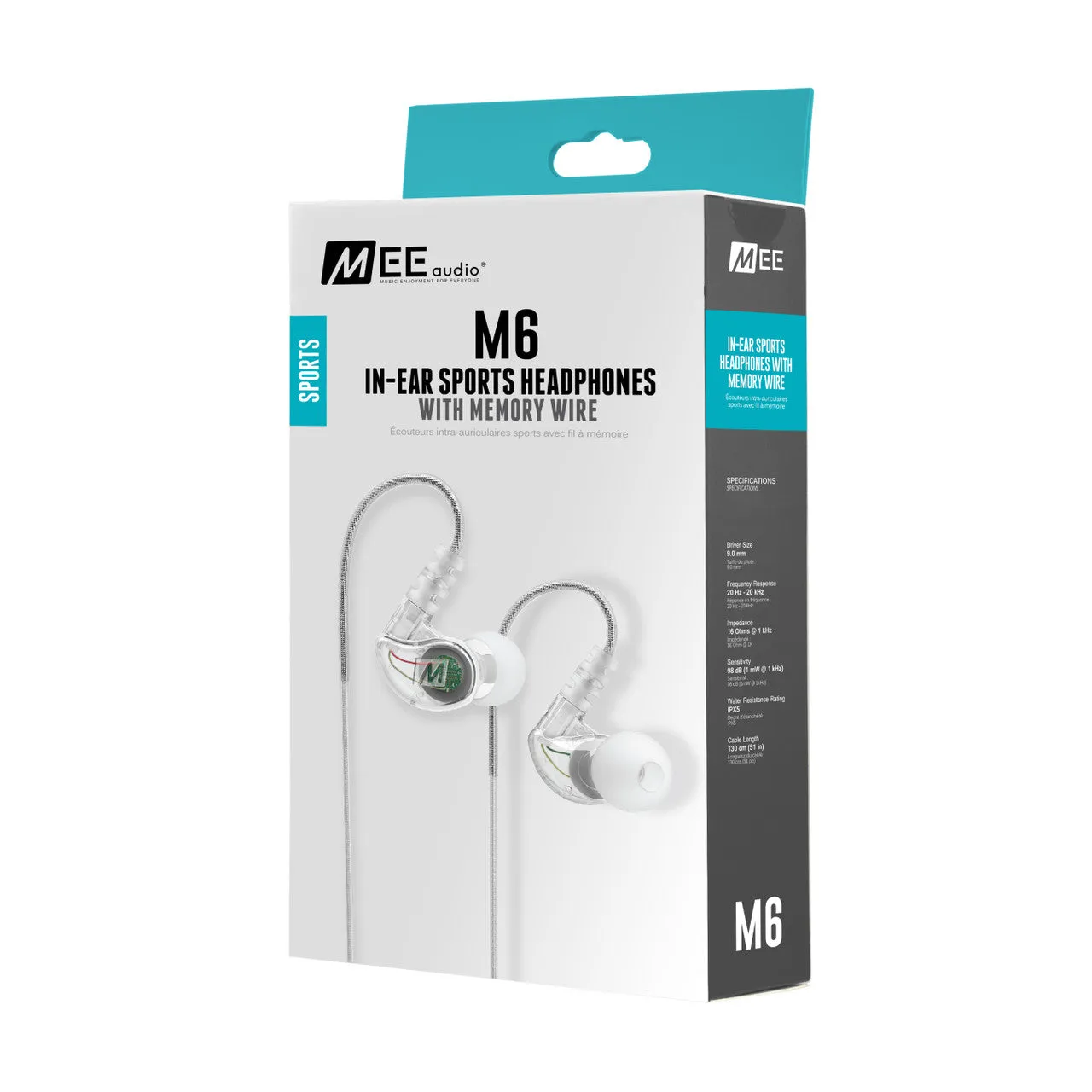 M6 In-Ear Sports Headphones with Memory Wire (3.5mm Plug)