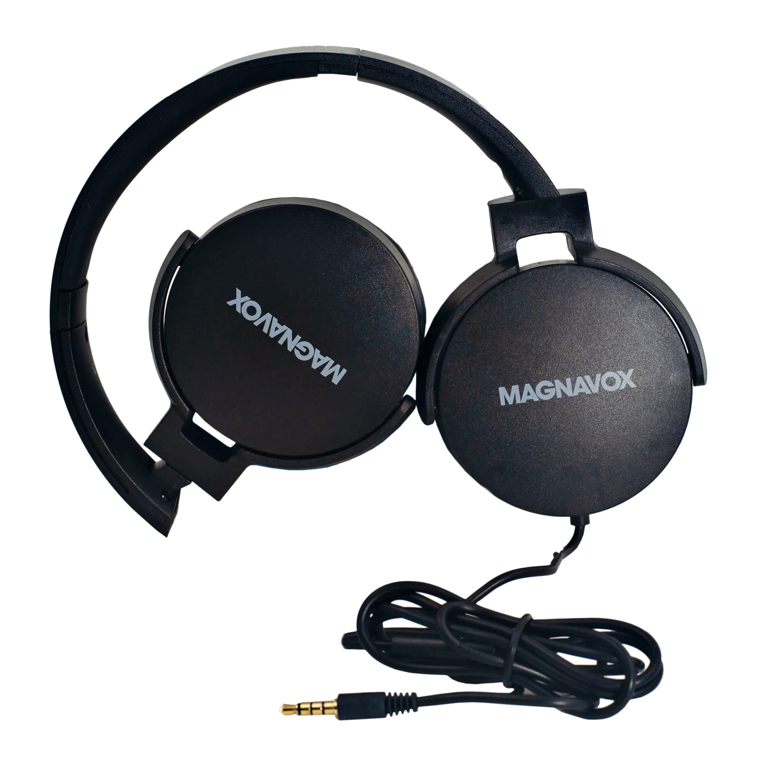 Magnavox MHP5026M-BK Stereo Headphones with Microphone in Black