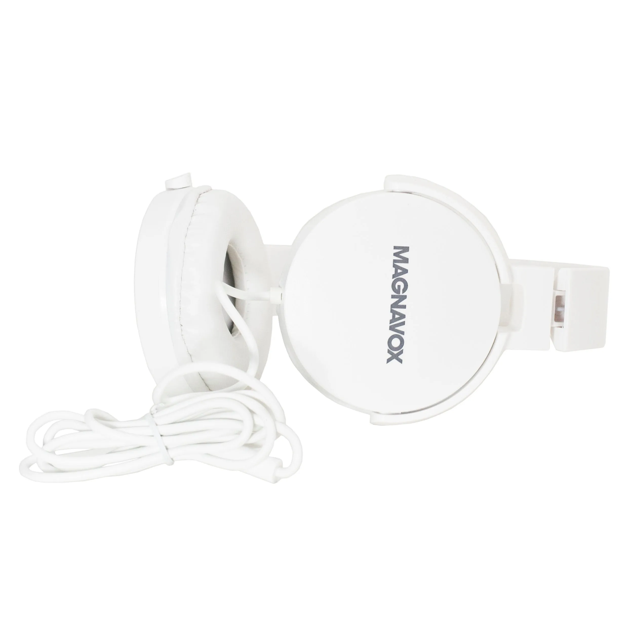 Magnavox MHP5026M-WH Stereo Headphones with Microphone in White