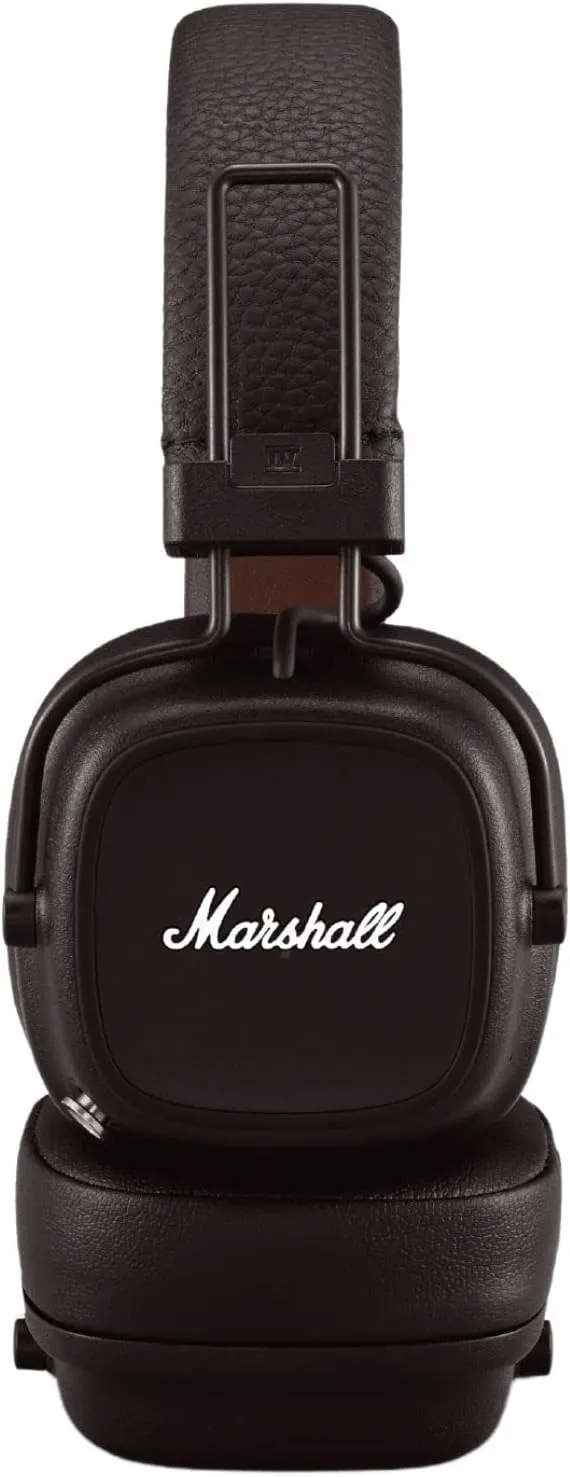 Marshall Major IV On-Ear Bluetooth Headphones – Wireless, Foldable, 80 Hours Playtime, Brown