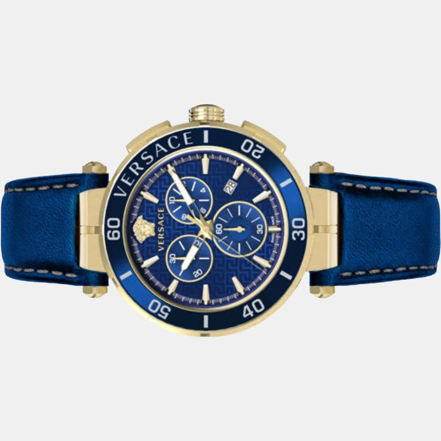 Men Blue Analog Leather Watch VE3L00322