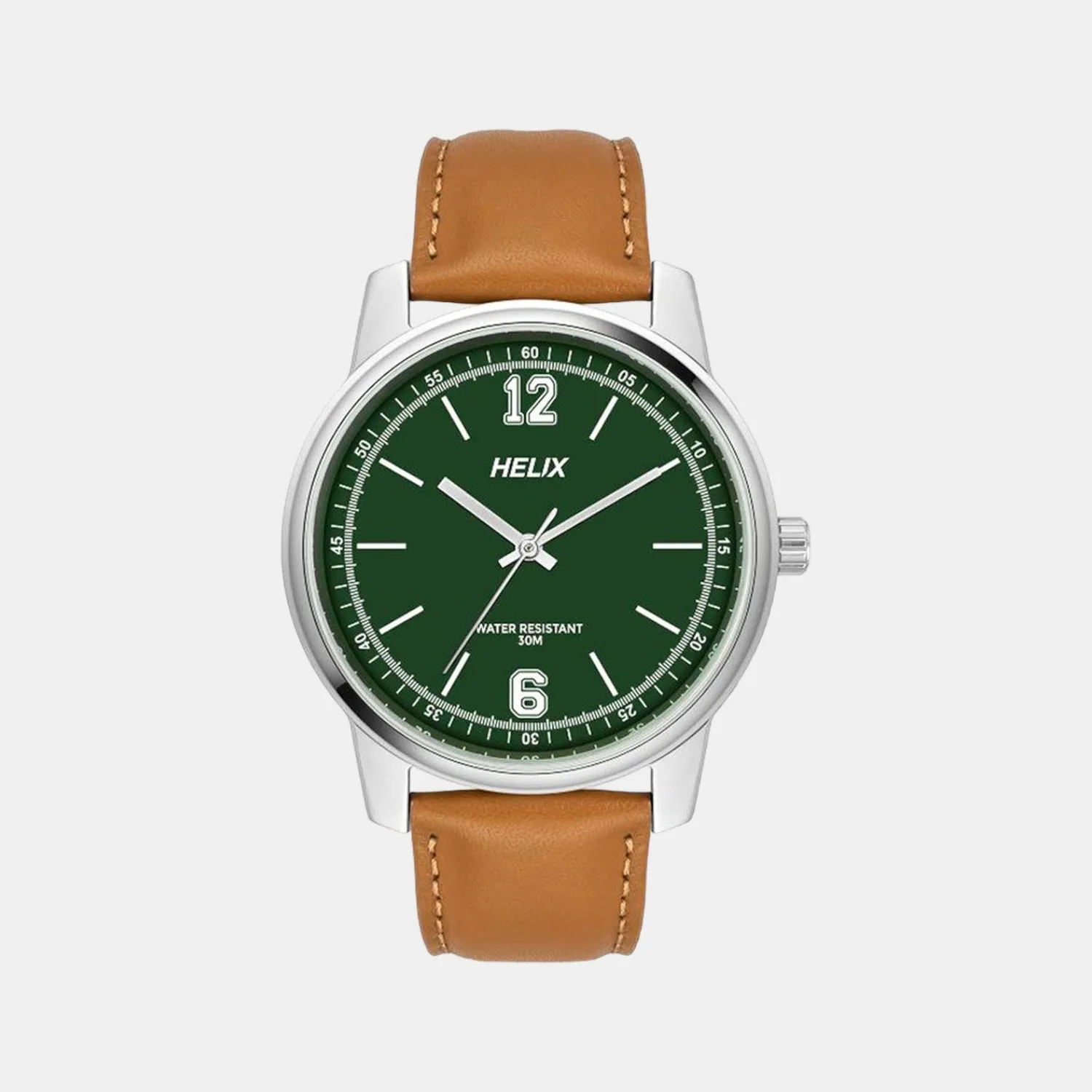 Men Green Analog Leather Watch TW046HG02