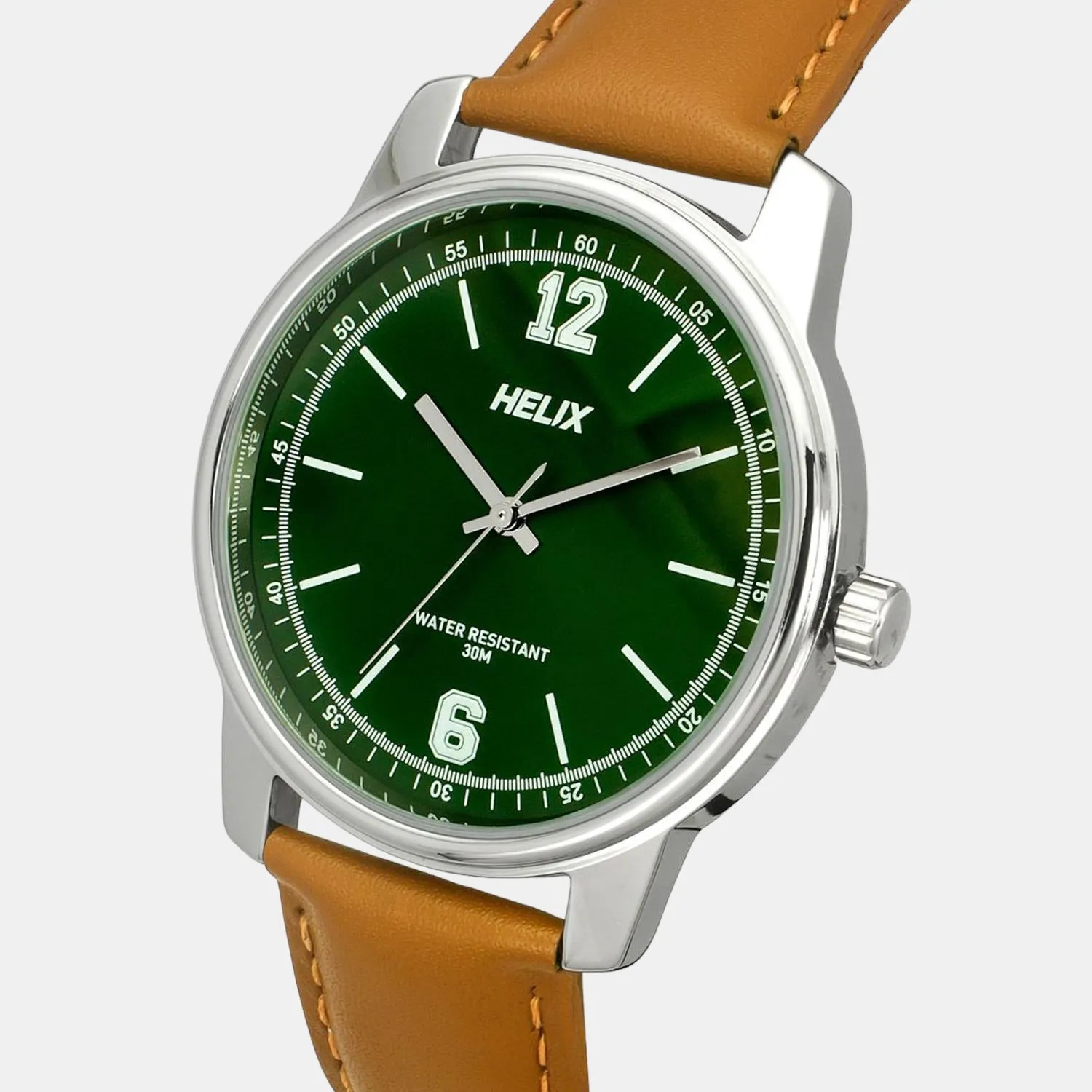 Men Green Analog Leather Watch TW046HG02