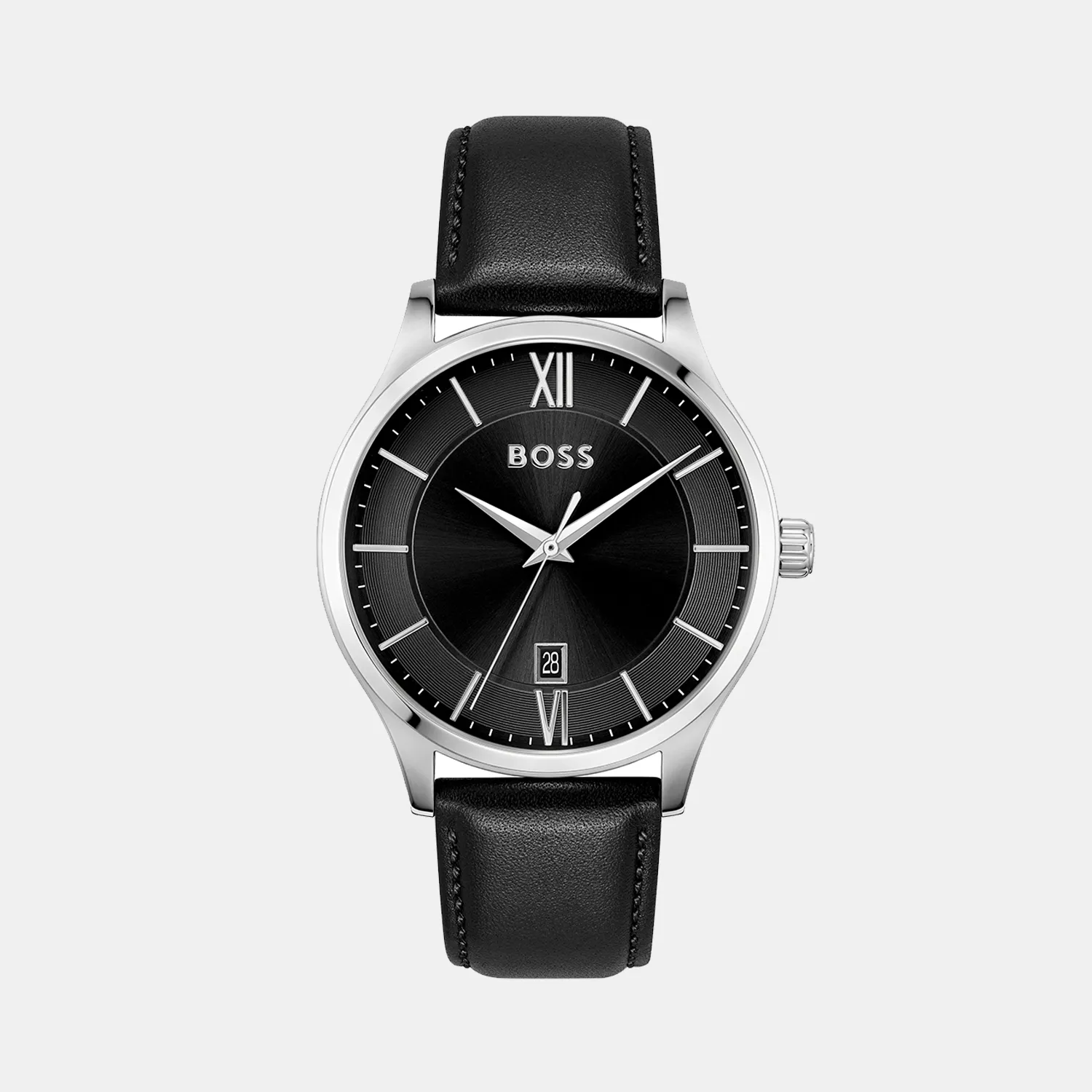 Men Quartz Black Dial Analog Leather Watch 1513954