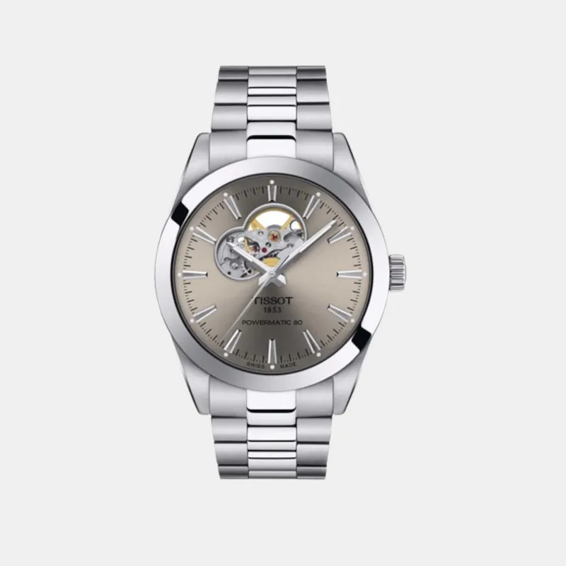 Men Rhodium Automatic Stainless Steel Watch T1274071108100