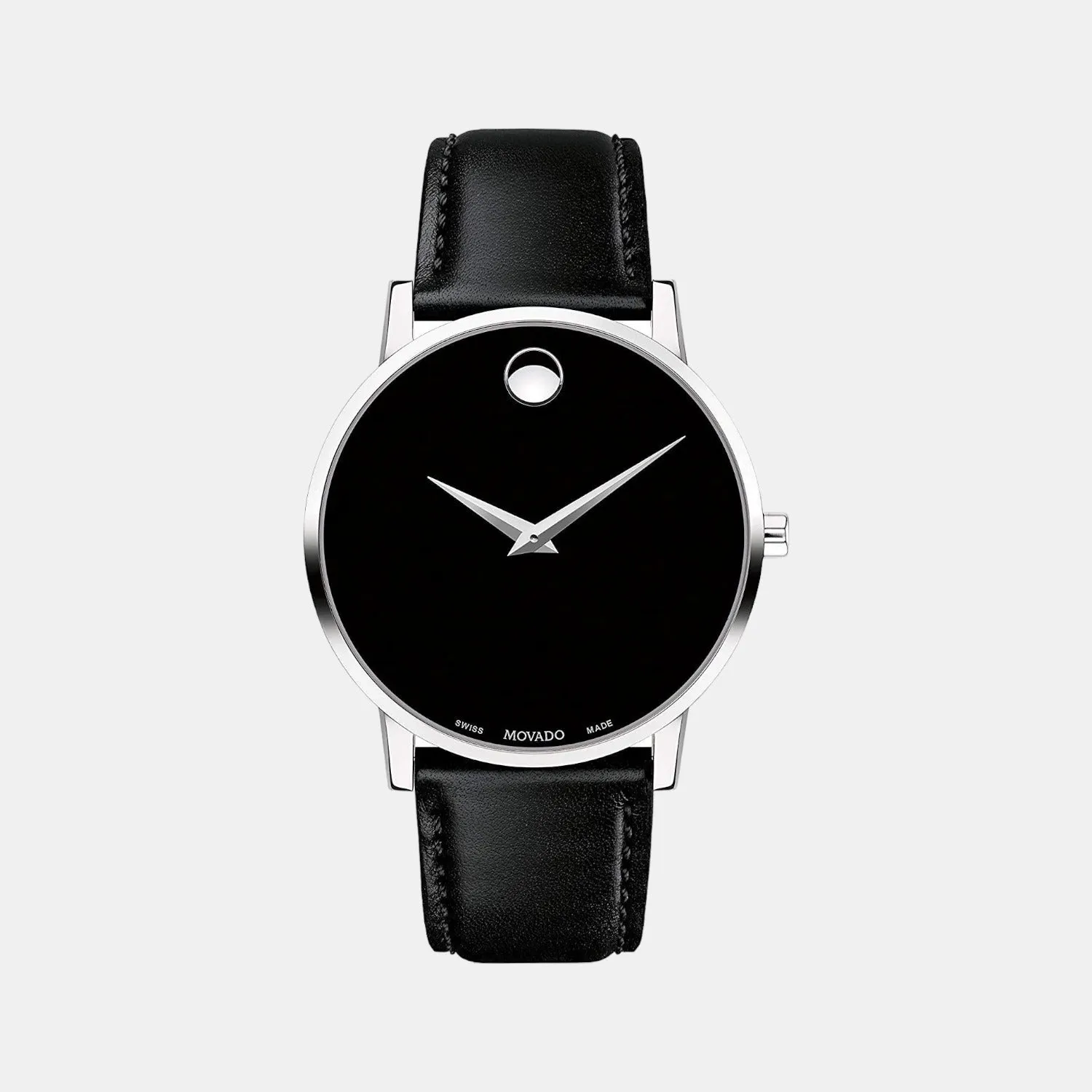 Men's Black Analog Leather Watch 607269