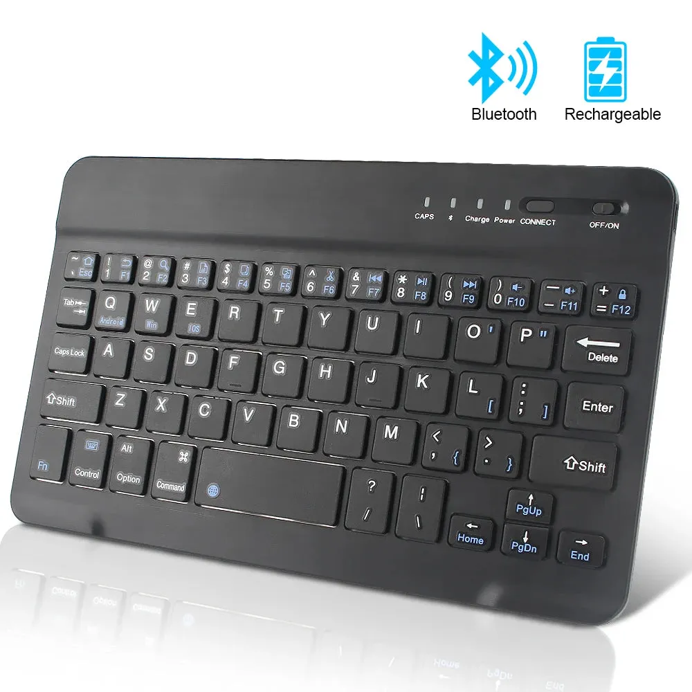 Mini Bluetooth Keyboard Wireless rechargeable Keyboard For Tablet ipad cell phone Laptop S123