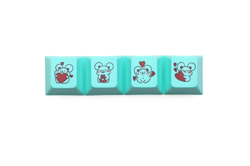 mStone Novelty cherry profile pbt keycap Dye Sub Good luck in the year of the rat Cute little mouse