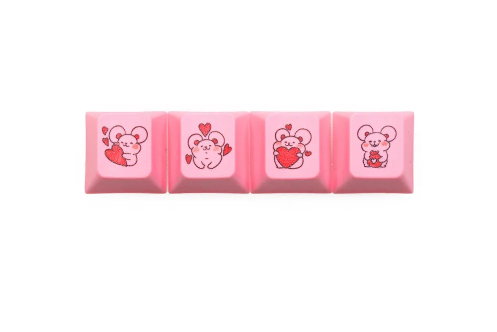 mStone Novelty cherry profile pbt keycap Dye Sub Good luck in the year of the rat Cute little mouse