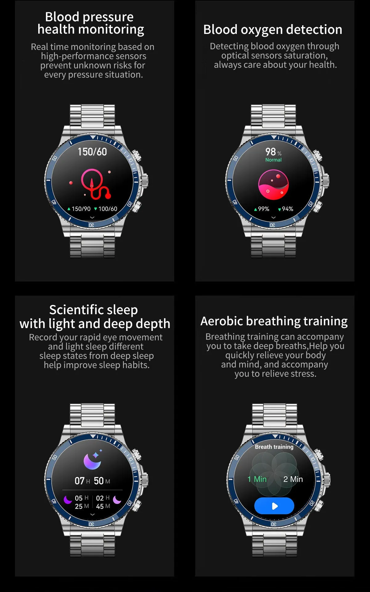 Multi-sport Mode Callable Heart Rate Weather Watch