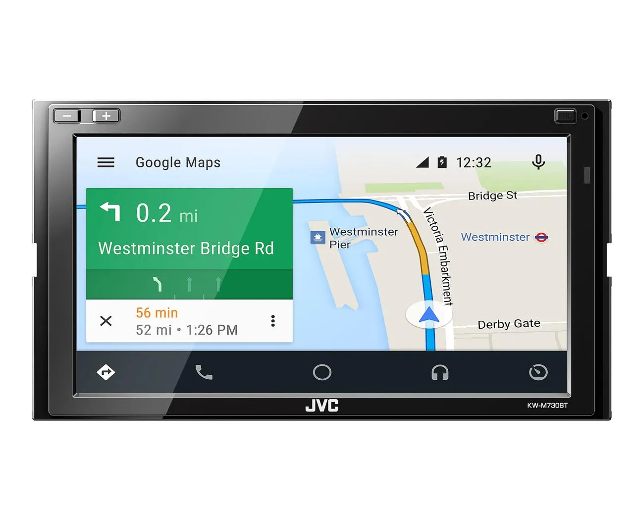 Multimedija automobiliui JVC KW-M730BT, 2-DIN, USB, BLUETOOTH, Apple CarPlay, Android Auto