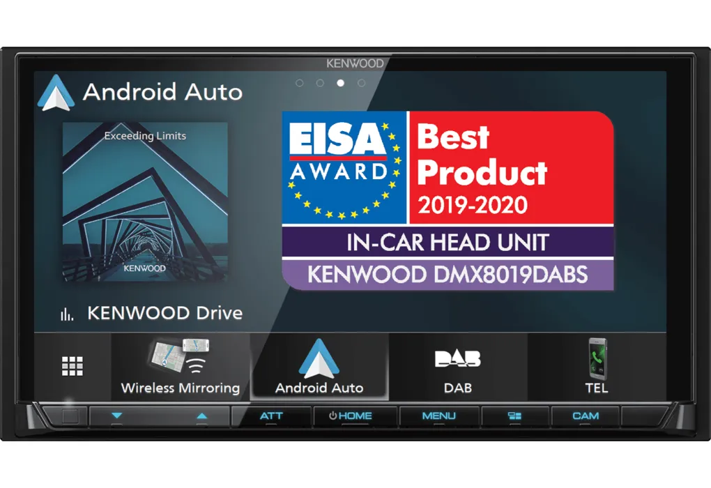 Multimedija Kenwood DMX-8019DABS, 2-DIN, Belaidis Apple CarPlay ir Android Auto