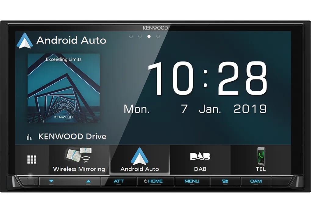 Multimedija Kenwood DMX-8019DABS, 2-DIN, Belaidis Apple CarPlay ir Android Auto