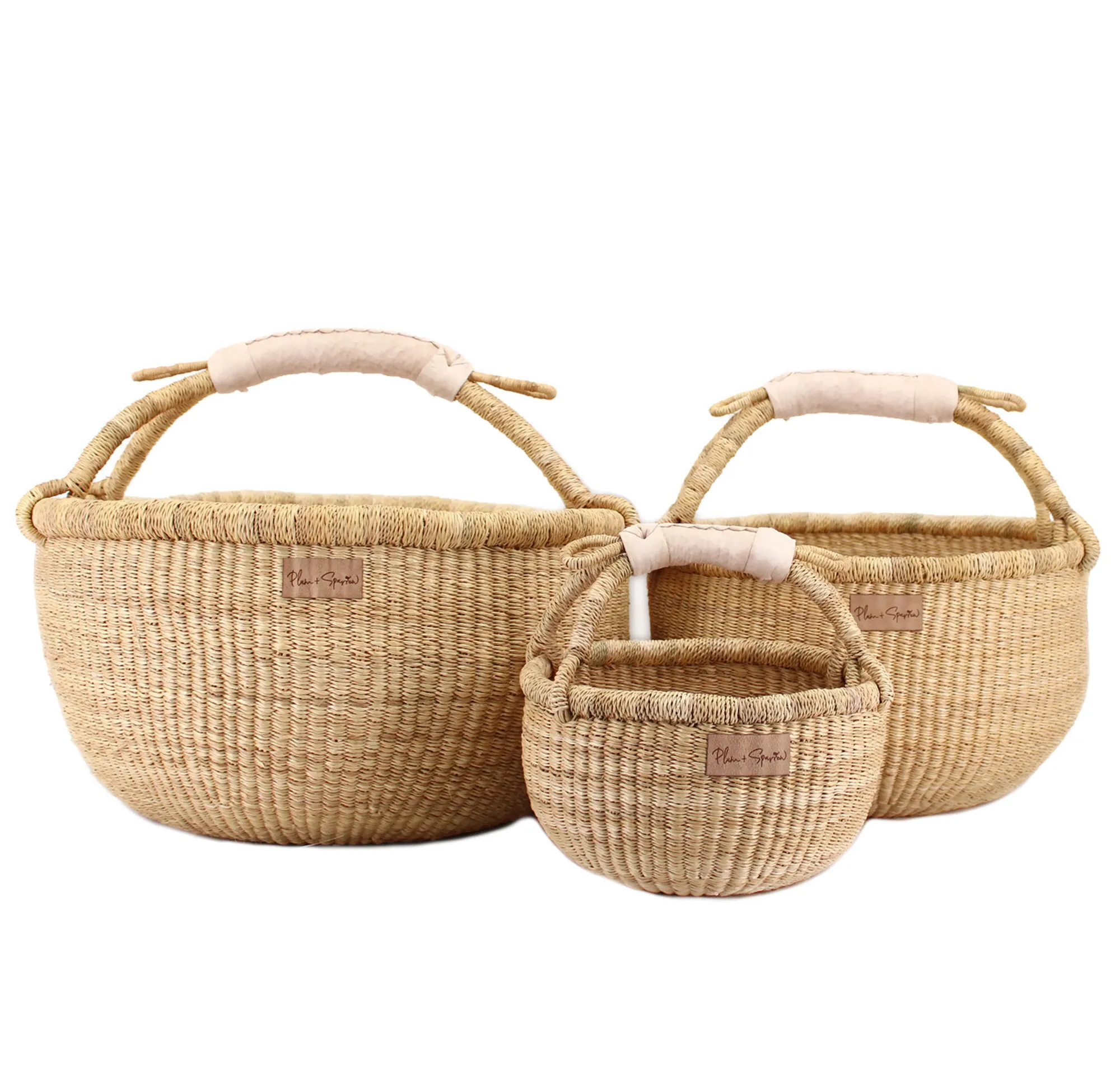 Natural<br>Cream Handle<br>Small Market Basket