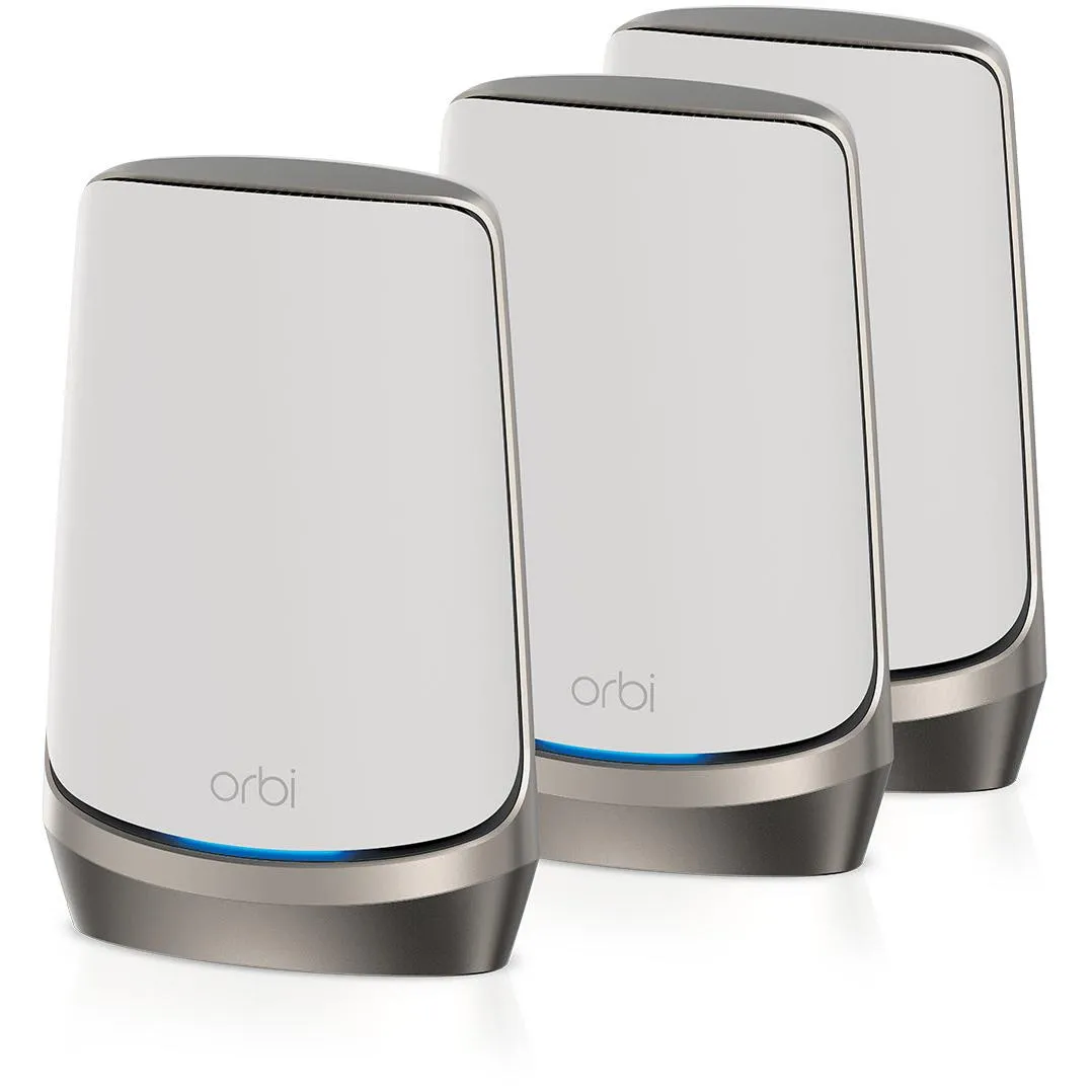 NETGEAR Orbi AXE11000 Quad-Band Mesh Wi-Fi 6E System (White) [3 Pack]