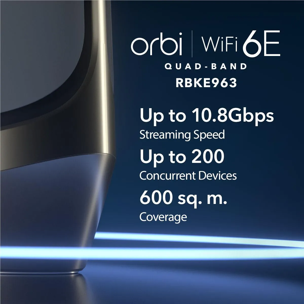 NETGEAR Orbi AXE11000 Quad-Band Mesh Wi-Fi 6E System (White) [3 Pack]