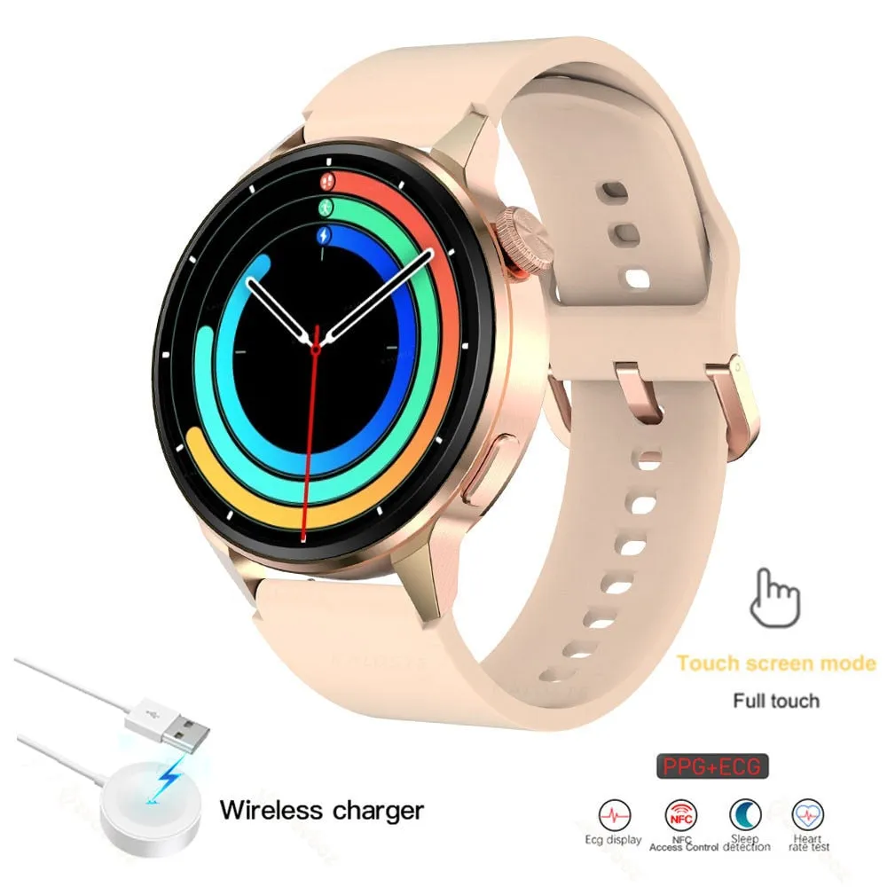 New NFC Smart Watches Women Clock Bluetooth Call GPS Movement Track Heart Rate ECG Blood Pressure Men smartwatch For Android ios