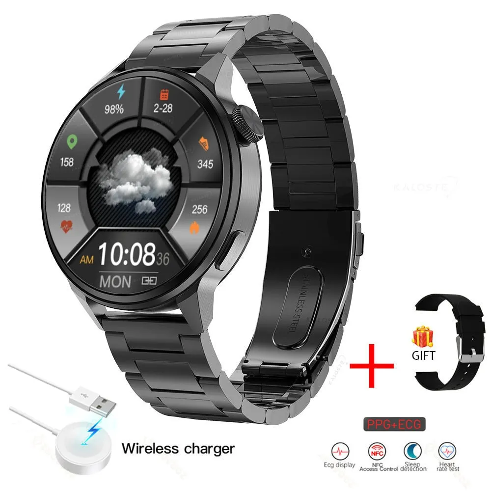 New NFC Smart Watches Women Clock Bluetooth Call GPS Movement Track Heart Rate ECG Blood Pressure Men smartwatch For Android ios