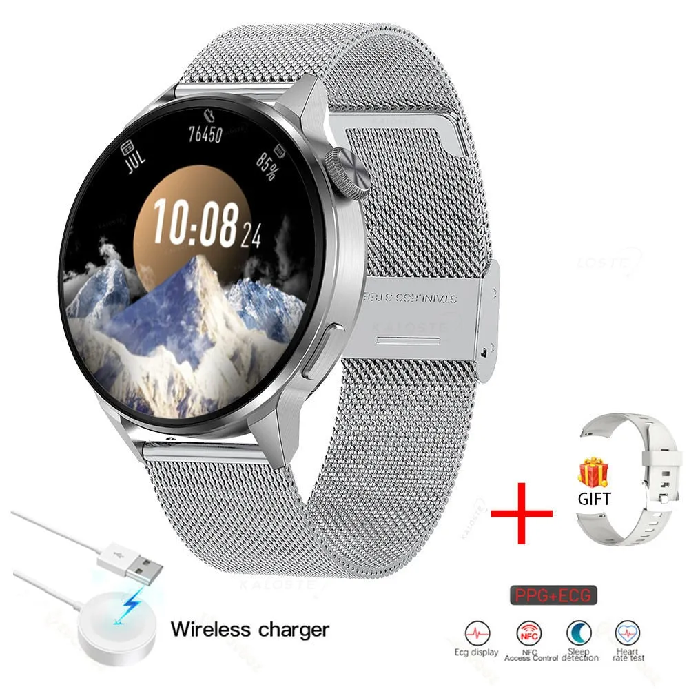 New NFC Smart Watches Women Clock Bluetooth Call GPS Movement Track Heart Rate ECG Blood Pressure Men smartwatch For Android ios