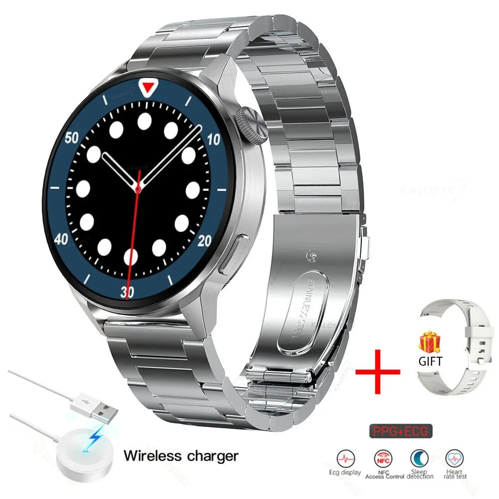 New NFC Smart Watches Women Clock Bluetooth Call GPS Movement Track Heart Rate ECG Blood Pressure Men smartwatch For Android ios