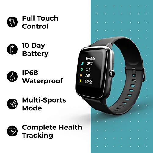 Noise Colorfit Pro 2 Full Touch Control Smart Watch (Jet Black)