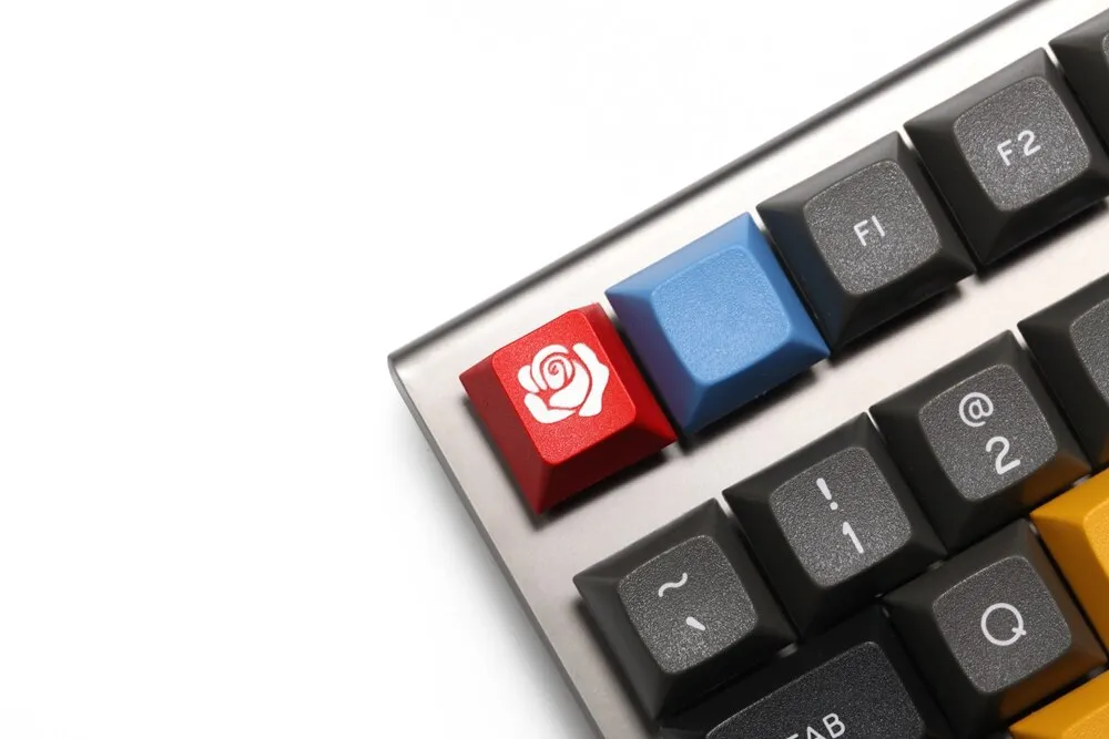 Novelty cherry profile dip dye sculpture pbt keycap laser etched legend rose enter esc