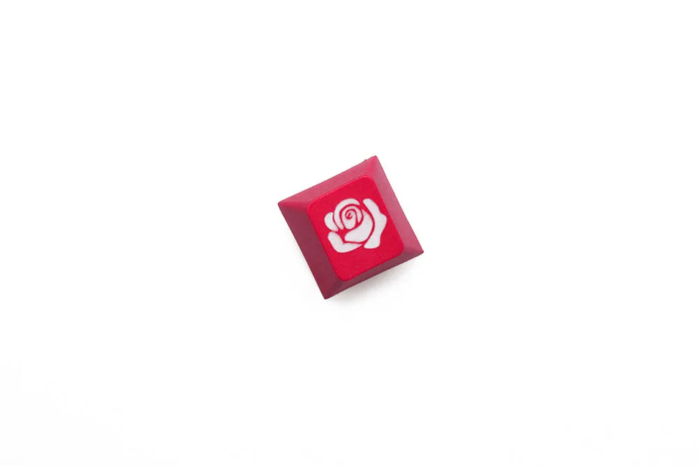 Novelty cherry profile dip dye sculpture pbt keycap laser etched legend rose enter esc