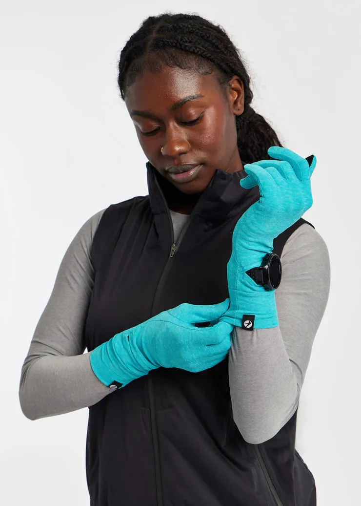 Oiselle | Lux Watch Window Gloves | Women's | Robin