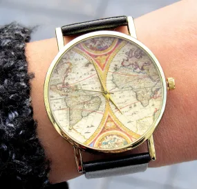 (On Sale!) Around the World Map Watch