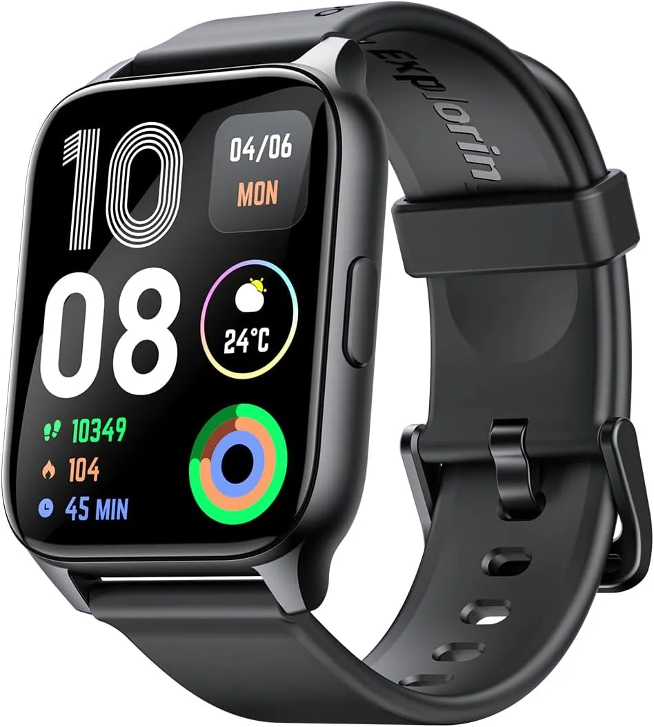 Oraimo Watch 4 Plus Bluetooth Call Smart Watch 2.01inch HD Display Fitness Watch with 100 Sport Modes,IP68 Waterproof, Local Warranty