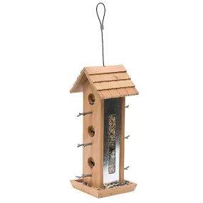 Perky-Pet® 50171 Tin Jay Twig Style Wood Bird Feeder, 2 lbs Seed Capacity