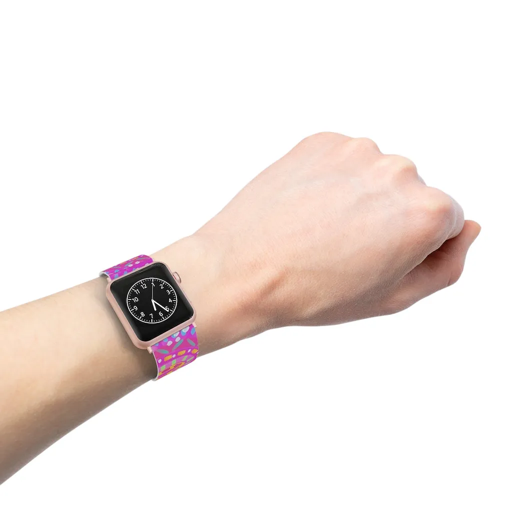 Pink Painted Rainbows Watch Band for Apple Watch