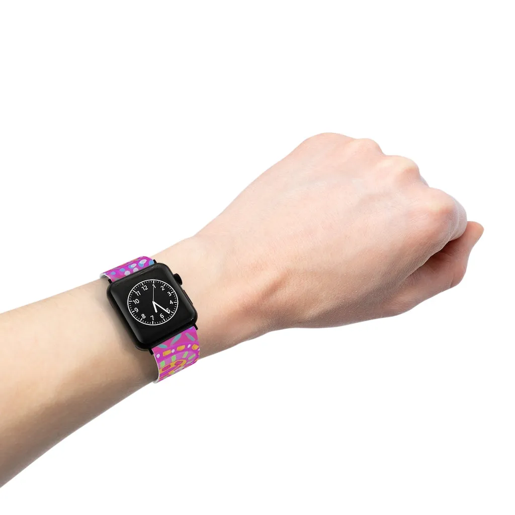 Pink Painted Rainbows Watch Band for Apple Watch